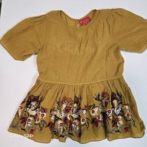 Golden Embroidered Blouse